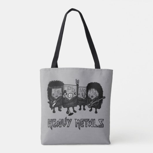 Zware metalen tote bag (Achterkant)