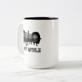 Zware metalen tweekleurige koffiemok (Voorkant links)