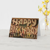 Zware metalen verjaardag kaart (Gele Bloem)