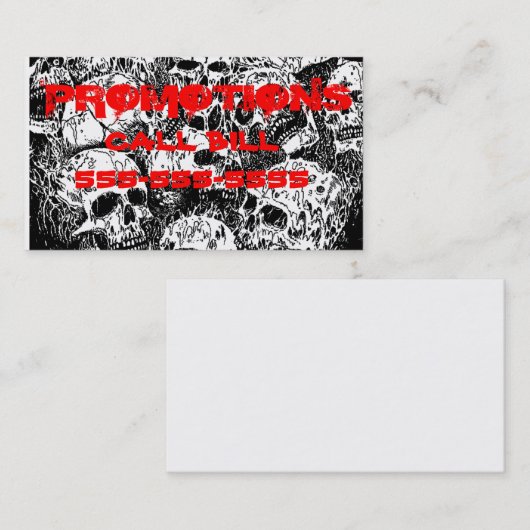 Zware metalen Visitekaartje 2 (Voorkant / Achterkant)