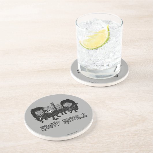 Zware metalen zandsteen onderzetter (Zijkant)