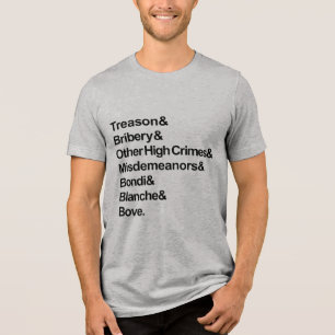 Zware Misdrijven & Vergrijpen - Beschuldig Bondi B Tri-Blend Shirt