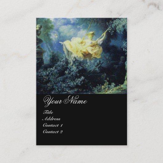 ZWARE MONOGRAM, Blauw Groen Geel Zwart Visitekaartje (Voorkant)