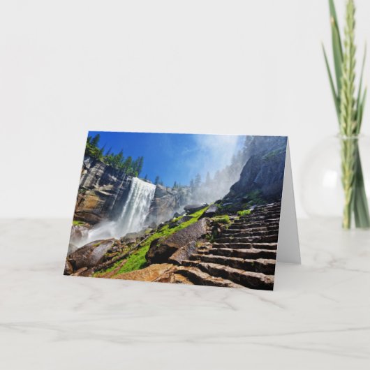 Zware Nevel van het Lente Nationale Park Yosemite Kaart (Voorkant)