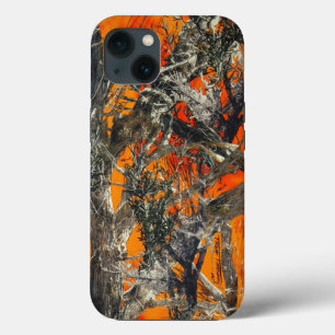 Zware Oranje Camouflage iPhone 13 Hoesje