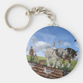 Zware paarden in maart sleutelhanger