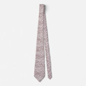 Zware patroon - Donkerbruin op wit Stropdas (Voorkant)