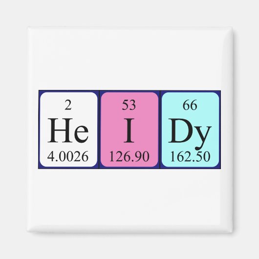 Zware periodieke lijstnaam magnet (Voorkant)
