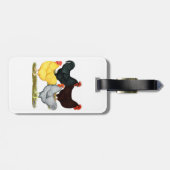 Zware rooster Chicken Quartet Bagagelabel (Achterkant horizontaal)