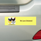 Zware rooster Chicken Quartet Bumpersticker (Op auto)
