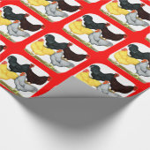Zware rooster Chicken Quartet Cadeaupapier (Hoek)