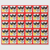 Zware rooster Chicken Quartet Cadeaupapier (Vlak)