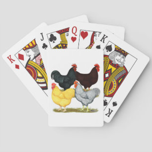 Zware rooster Chicken Quartet Pokerkaarten
