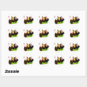 Zware Rooster-evaluatie Ronde Sticker (Vel)