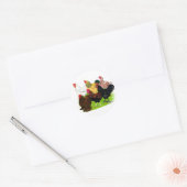Zware Rooster-evaluatie Ronde Sticker (Envelop)