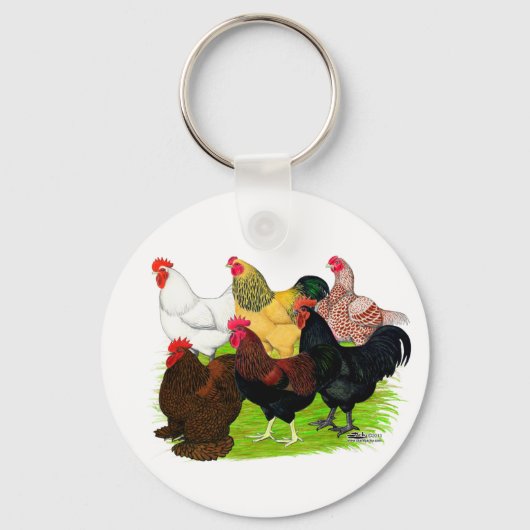 Zware Rooster-evaluatie Sleutelhanger (Voorkant)