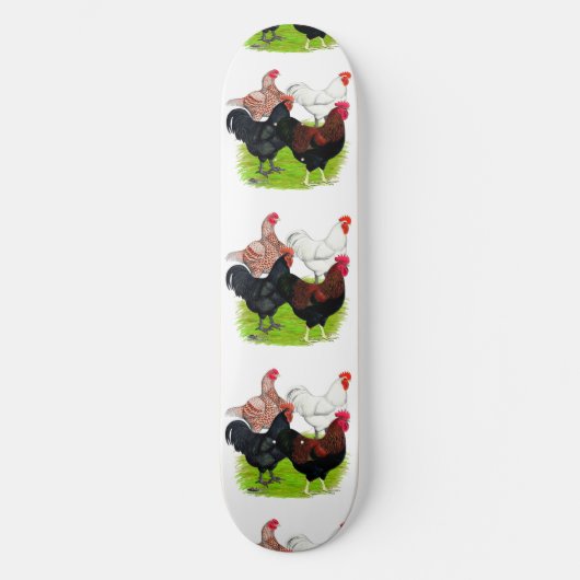 Zware Rooster Quartet Persoonlijk Skateboard (Voorkant)