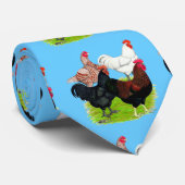 Zware Rooster Quartet Stropdas (Opgerold)