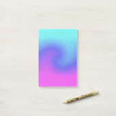 Zware roze Paarse blauw Aqua Colour Flow Post-it® Notes (Op bureau)