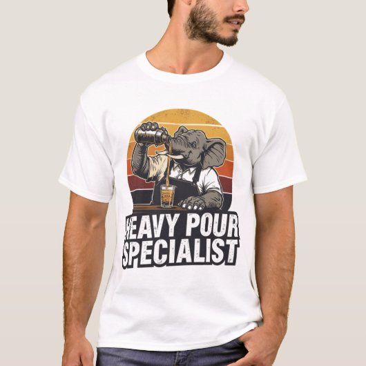 Zware Schenkspecialist Olifant Bartender Shirt (Voorkant)