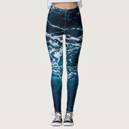 Zware schuimblauwe zee water leggings