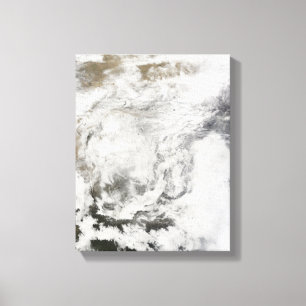 Zware sneeuwval in China Canvas Afdruk