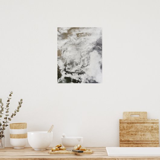 Zware sneeuwval in China Poster (Keuken)