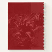 Zware squat met halter notitieboek (Achterkant)