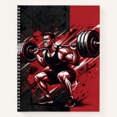 Zware squat met halter notitieboek (Voorkant)