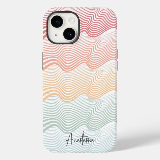 Zware strepen met jouw naam | elegant Case-Mate iPhone case (Achterkant)