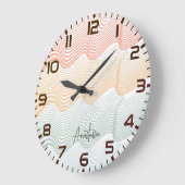 Zware strepen met jouw naam | elegant grote klok (Hoek)