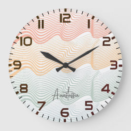 Zware strepen met jouw naam | elegant grote klok