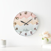 Zware strepen met jouw naam | elegant grote klok (Huis)