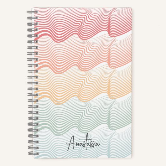 Zware strepen met jouw naam | elegant notitieboek (Voorkant)
