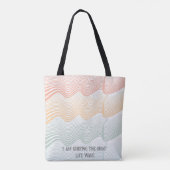 Zware strepen met jouw naam | elegant tote bag (Achterkant)
