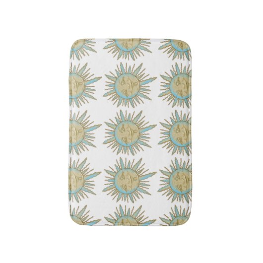 Zware Sun Face Badmat (Voorkant Verticaal)