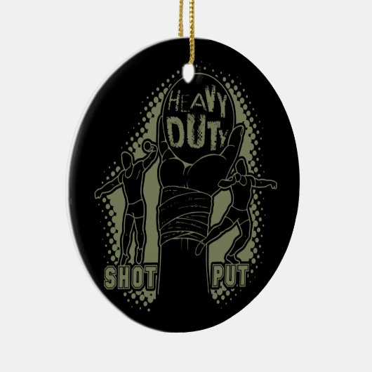 Zware taak - neergeschoten keramisch ornament (Rechts)