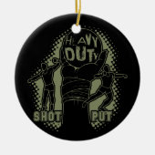 Zware taak - neergeschoten keramisch ornament (Voorkant)