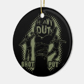 Zware taak - neergeschoten keramisch ornament (Links)