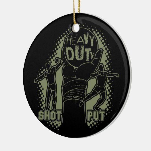 Zware taak - neergeschoten keramisch ornament (Links)