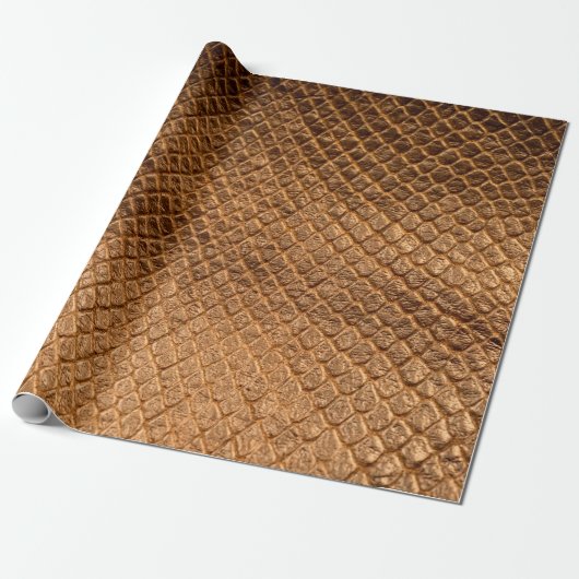 Zware textuur achtergrondbronzen slang letherleath cadeaupapier (Uitgerold)