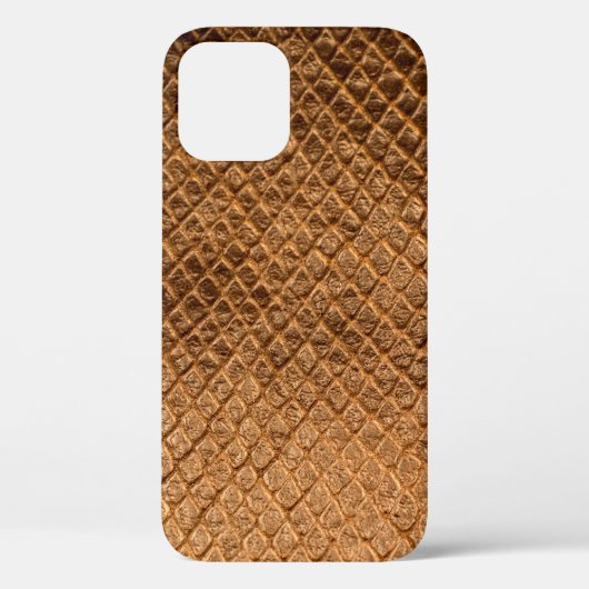 Zware textuur achtergrondbronzen slang letherleath Case-Mate iPhone case (Achterkant)