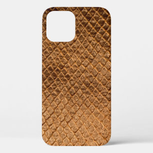 Zware textuur achtergrondbronzen slang letherleath Case-Mate iPhone case