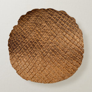 Zware textuur achtergrondbronzen slang letherleath rond kussen