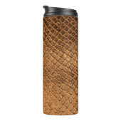 Zware textuur achtergrondbronzen slang letherleath thermosbeker (Geroteerd rechts)