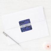 Zware textuur Paarse blauwe verf Dank je wel Vierkante Sticker (Envelop)