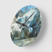 Zware Transport Cement Truck Wall Clock Ronde Klok (Hoek)