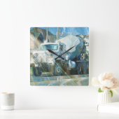 Zware Transport Cement Truck Wall Clock Vierkante Klok (Huis)