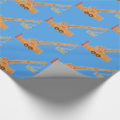 Zware transportapparatuur kraan cadeaupapier (Hoek)