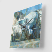 Zware transportcementwandklok vierkante klok (Hoek)